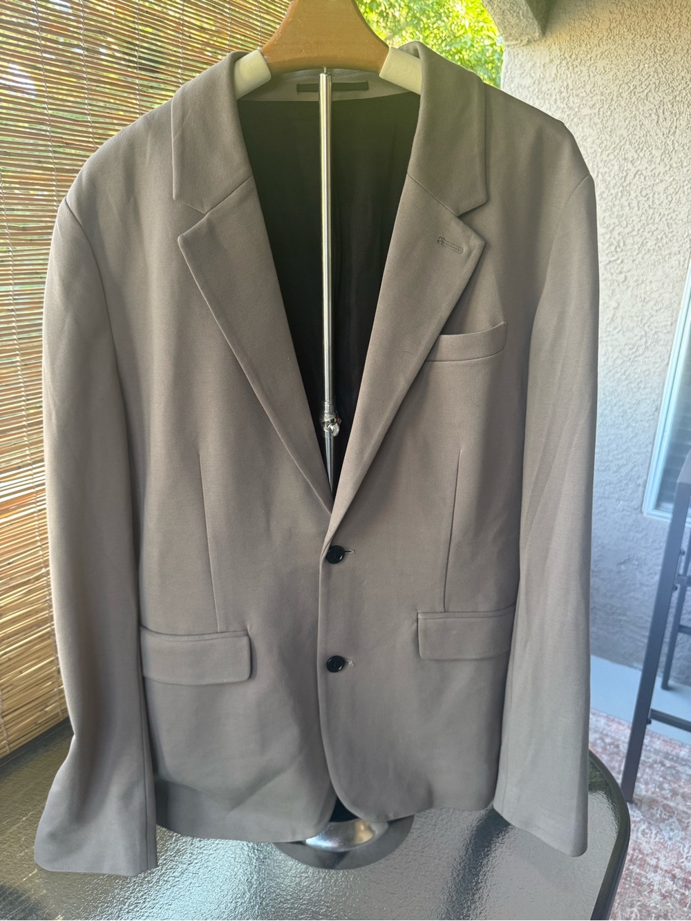 AllSaints Men's Taupe Two-Button Blazer